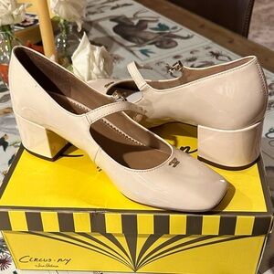 Circus by Sam Edelman Women's Cream Mary Jane Heels